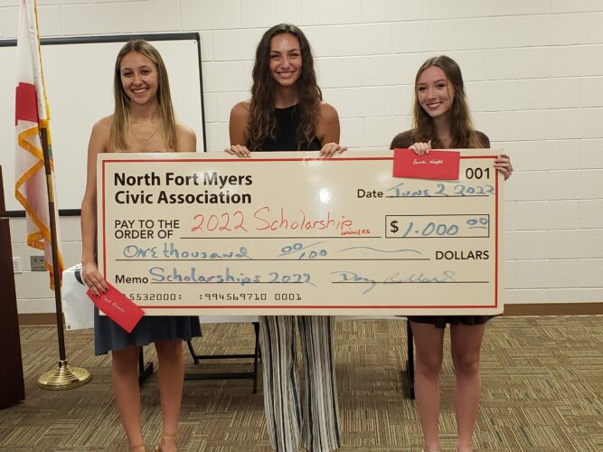 North Fort Myers Civic Association hands scholarships to three residents